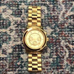 Michael Kors Mens Chronograph Runway Gold Tone